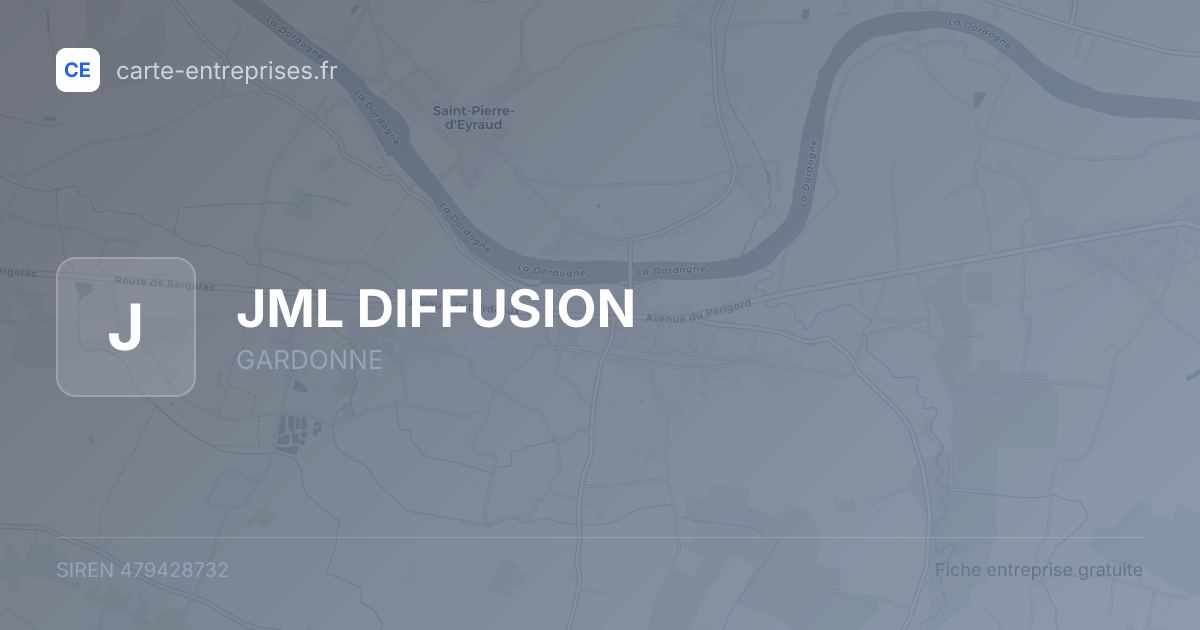 JML DIFFUSION — 479428732 — fiche entreprise