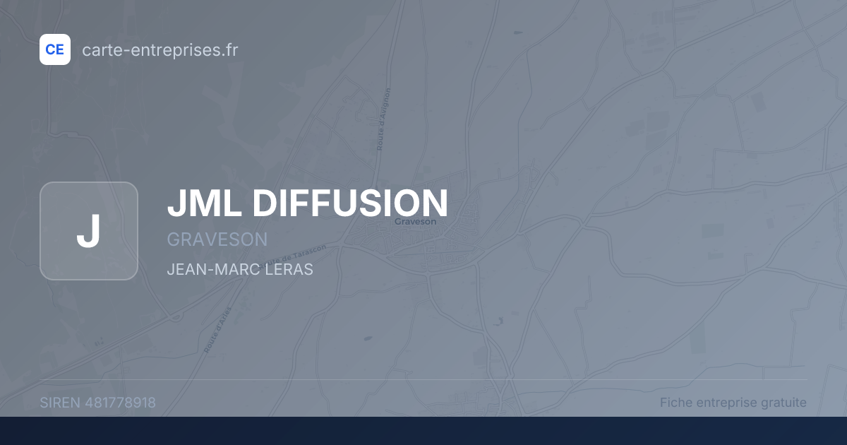 JML DIFFUSION — 481778918 — fiche entreprise