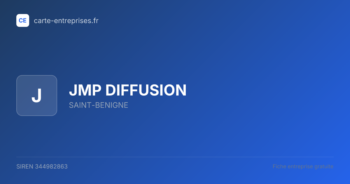 JMP DIFFUSION — 344982863 — fiche entreprise