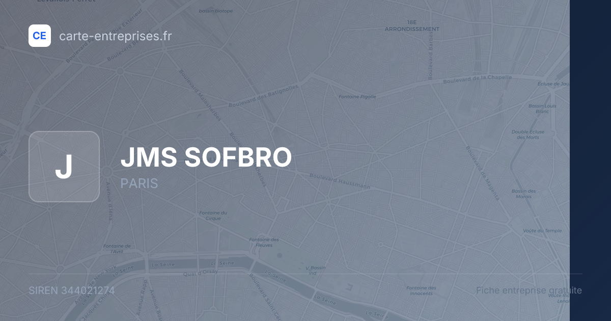 JMS SOFBRO — 344021274 — fiche entreprise