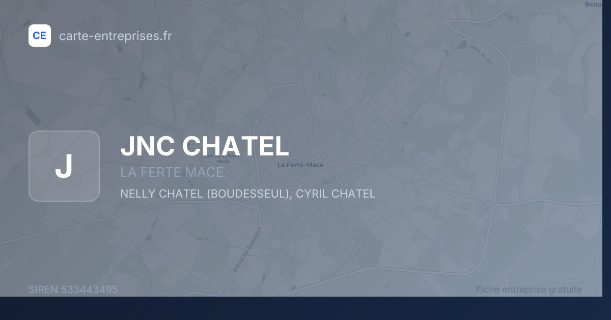 JNC CHATEL — 533443495 — fiche entreprise