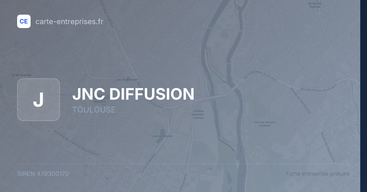 JNC DIFFUSION — 479300170 — fiche entreprise