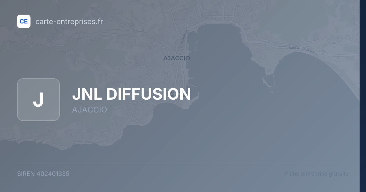 JNL DIFFUSION — 402401335 — fiche entreprise