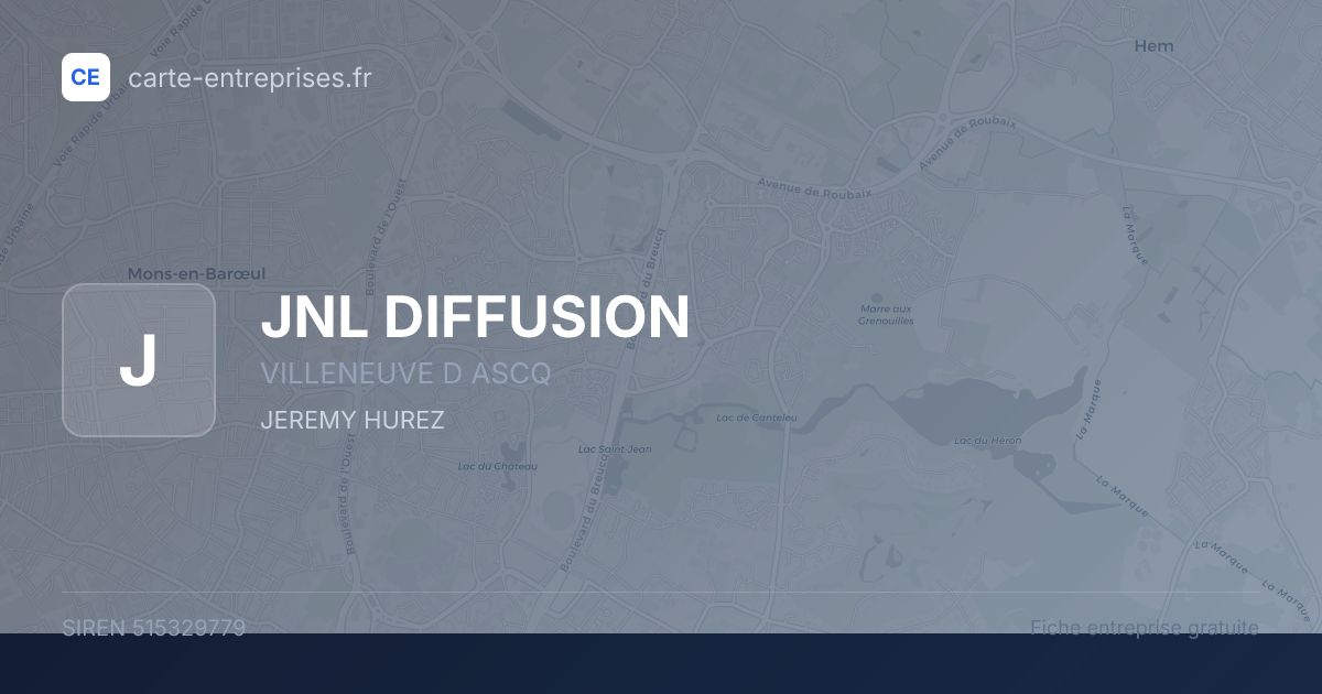 JNL DIFFUSION — 515329779 — fiche entreprise
