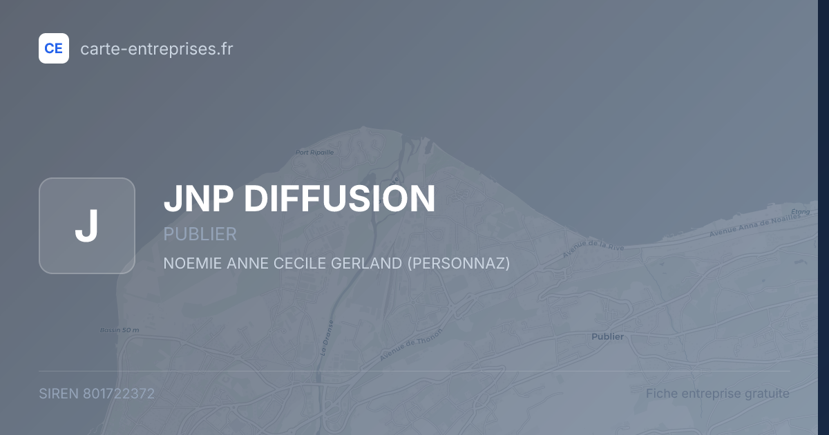 JNP DIFFUSION — 801722372 — fiche entreprise