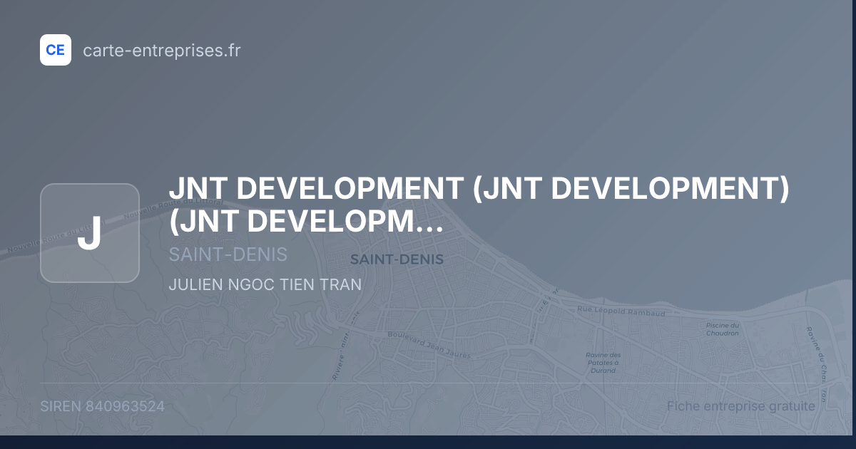 JNT DEVELOPMENT (JNT DEVELOPMENT) (JNT DEVELOPMENT) — 840963524 — fiche entreprise