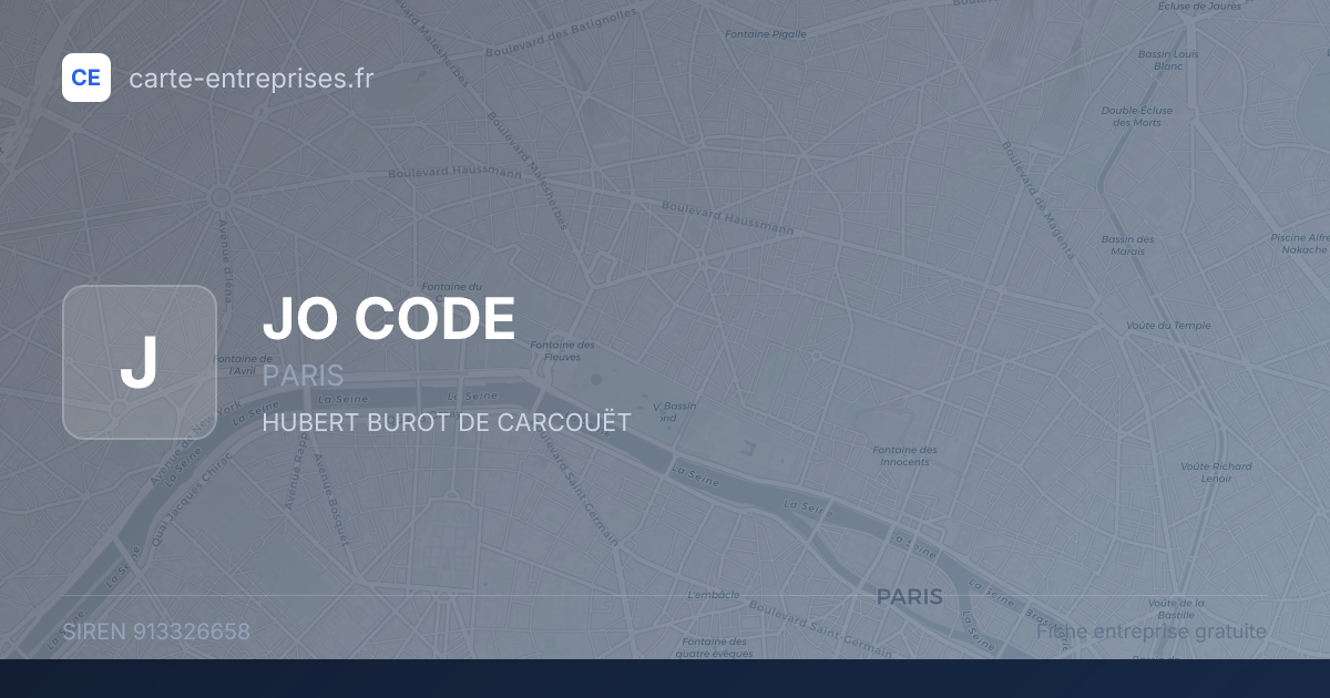 JO CODE — 913326658 — fiche entreprise