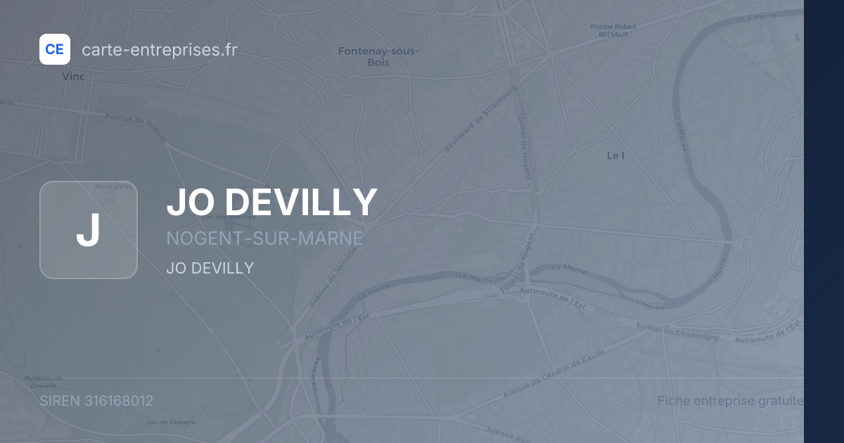 JO DEVILLY — 316168012 — fiche entreprise