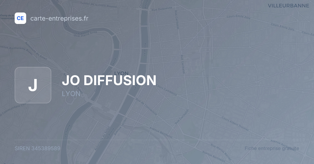 JO DIFFUSION — 345389589 — fiche entreprise
