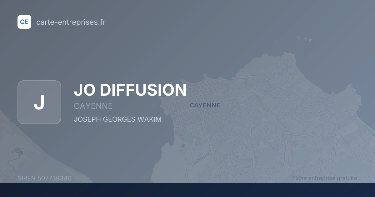 JO DIFFUSION — 507739340 — fiche entreprise