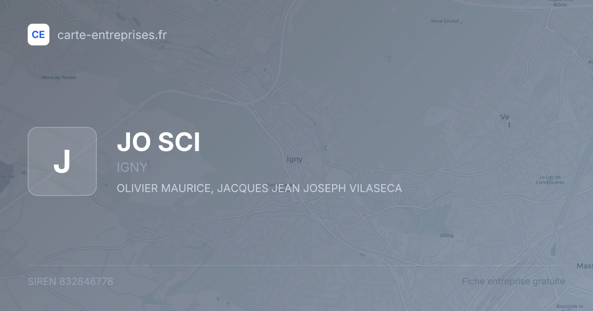 JO SCI — 832846778 — fiche entreprise