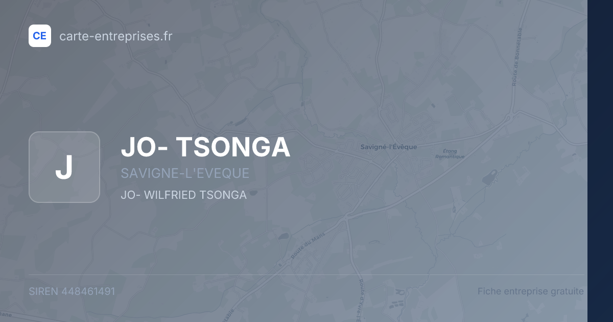 JO- TSONGA — 448461491 — fiche entreprise