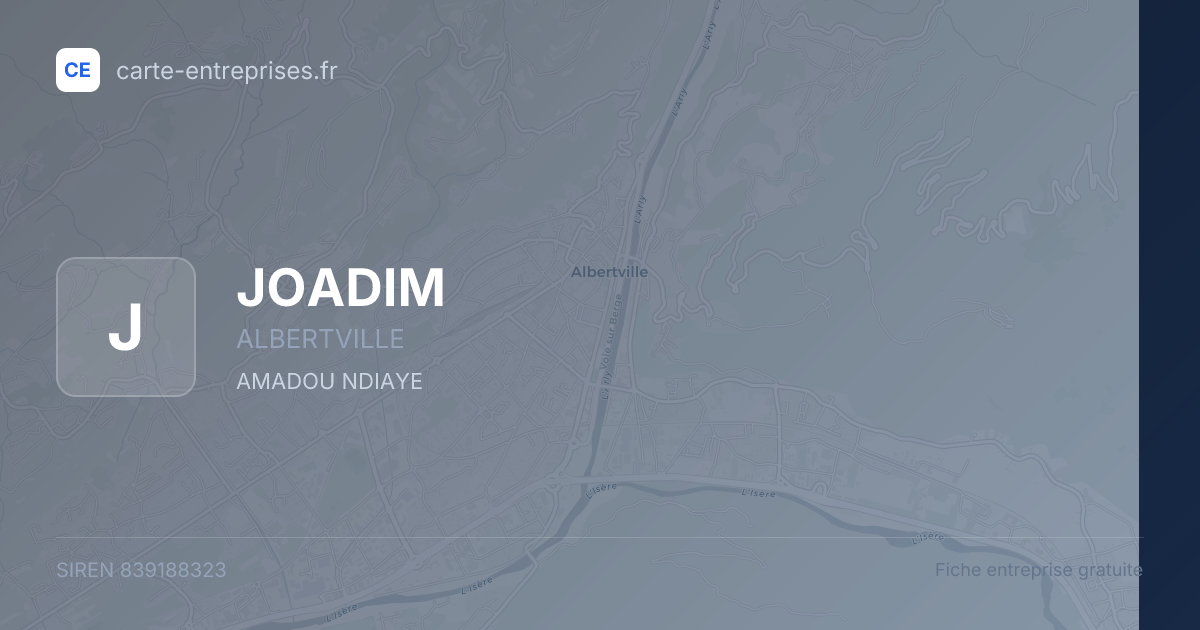 JOADIM — 839188323 — fiche entreprise