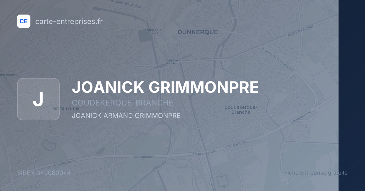 JOANICK GRIMMONPRE — 349080044 — fiche entreprise