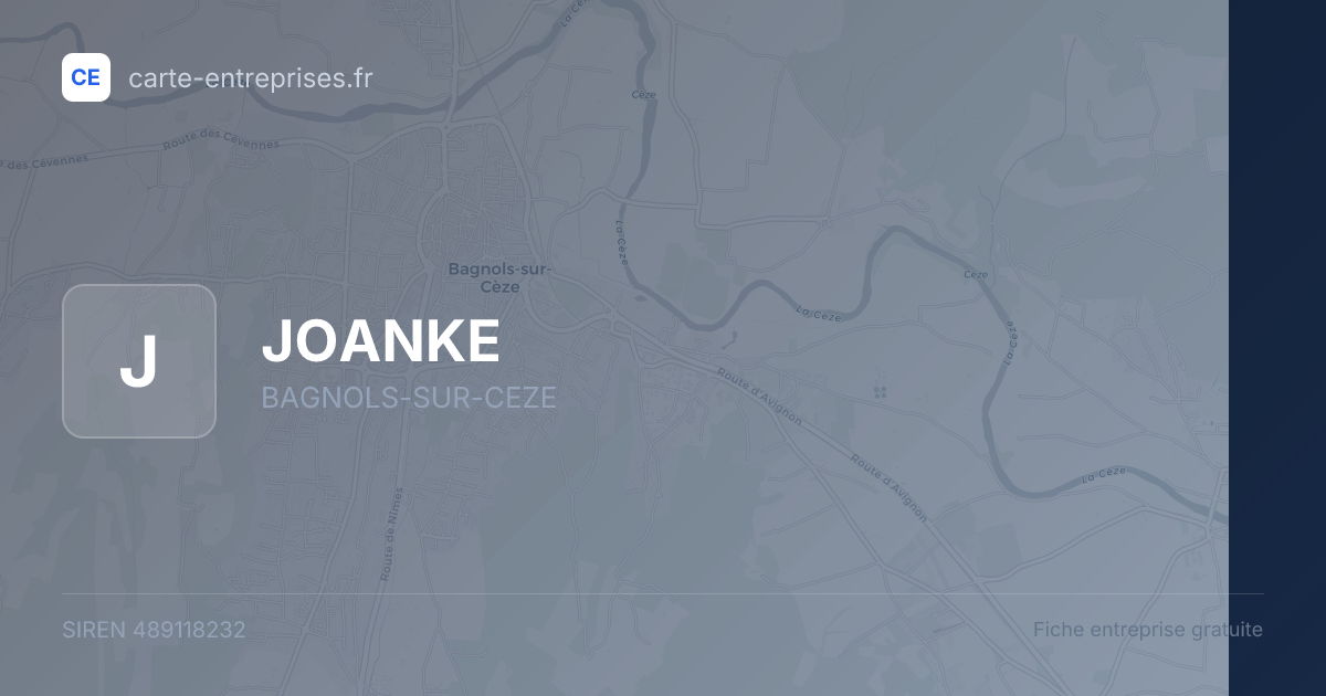 JOANKE — 489118232 — fiche entreprise