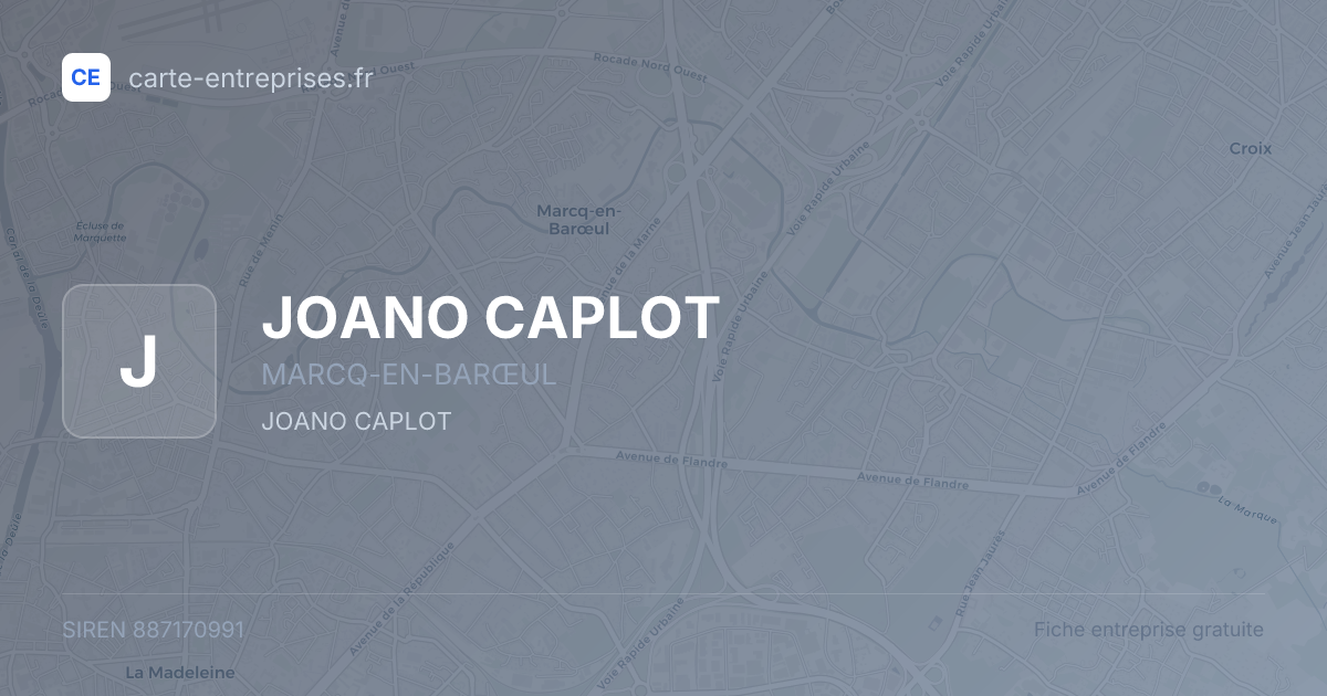 JOANO CAPLOT — 887170991 — fiche entreprise