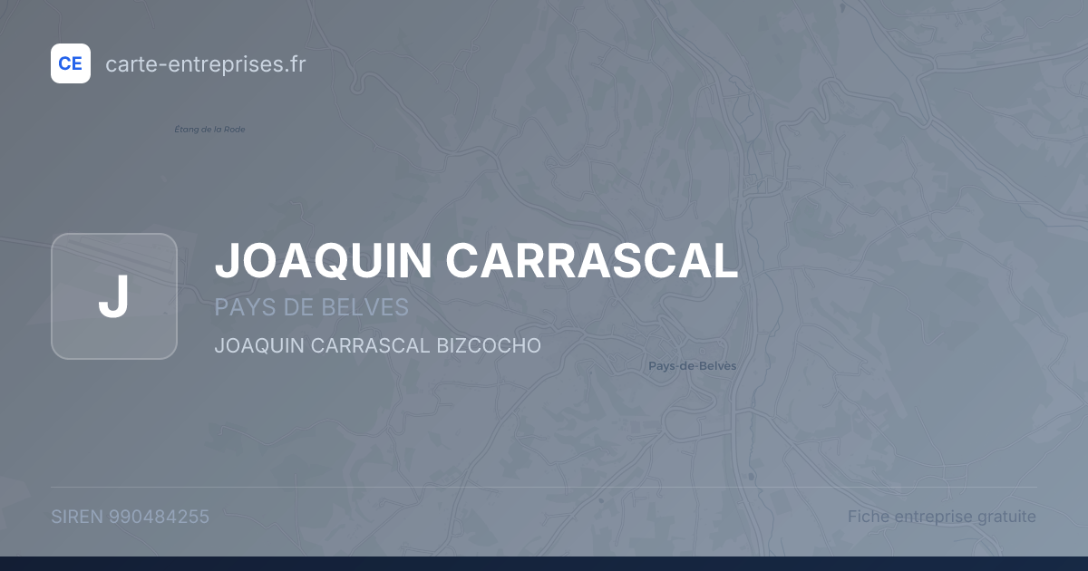 JOAQUIN CARRASCAL — 990484255 — fiche entreprise