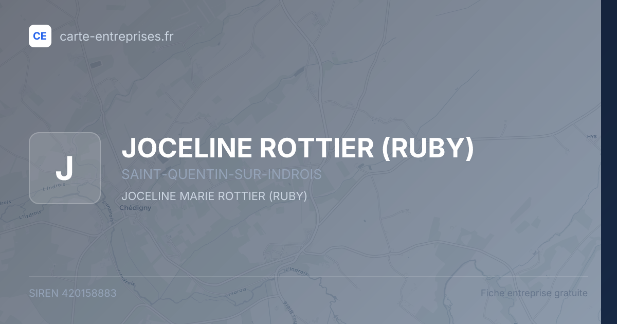 JOCELINE ROTTIER (RUBY) — 420158883 — fiche entreprise