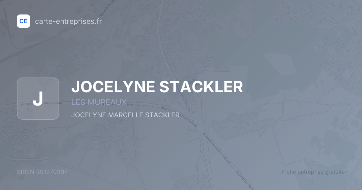 JOCELYNE STACKLER — 391270394 — fiche entreprise