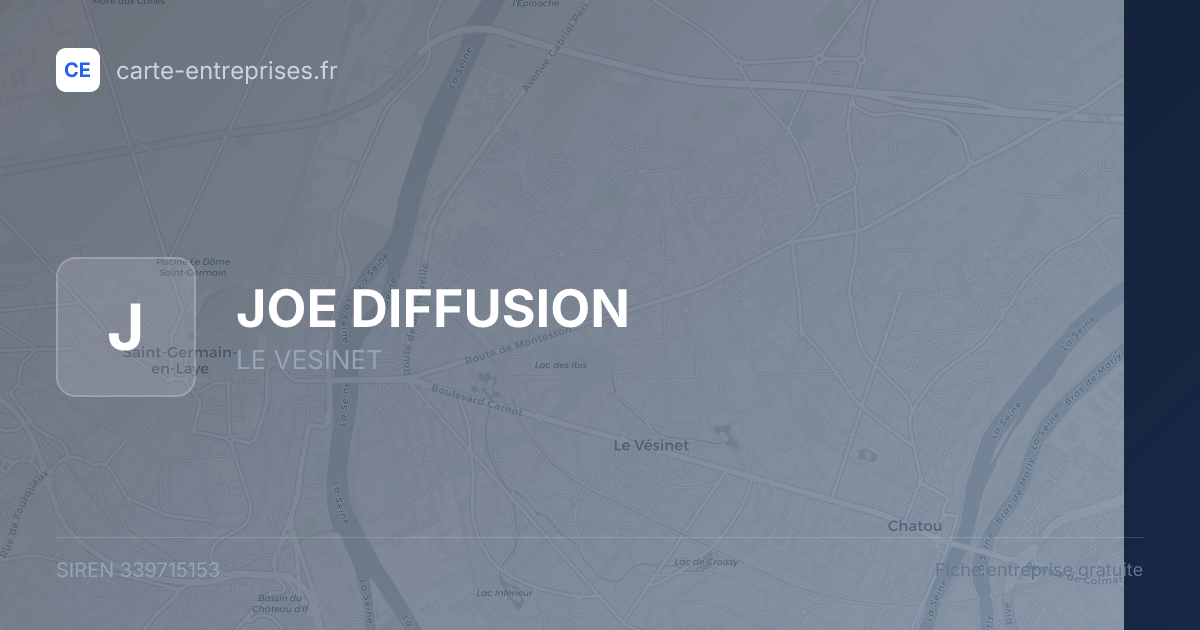 JOE DIFFUSION — 339715153 — fiche entreprise