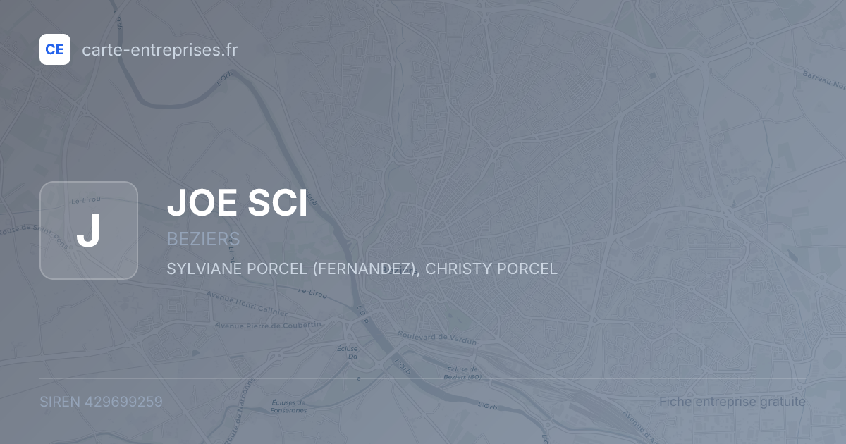 JOE SCI — 429699259 — fiche entreprise