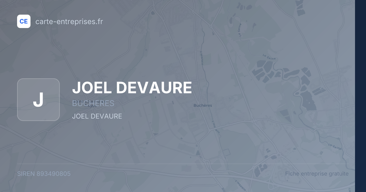 JOEL DEVAURE — 893490805 — fiche entreprise