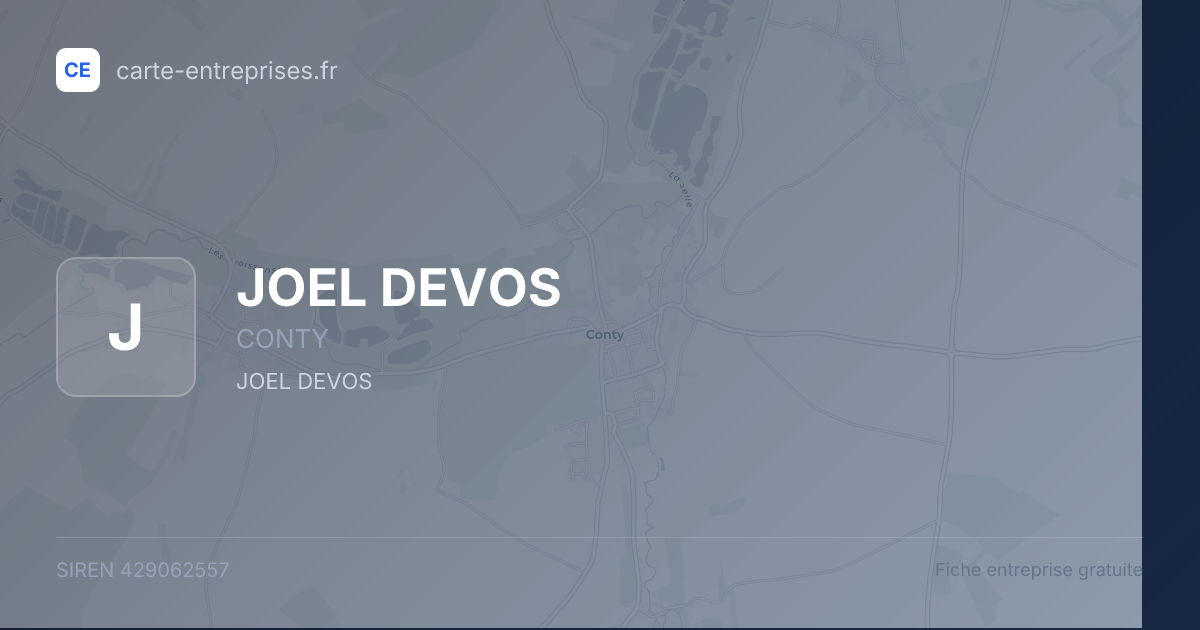 JOEL DEVOS — 429062557 — fiche entreprise