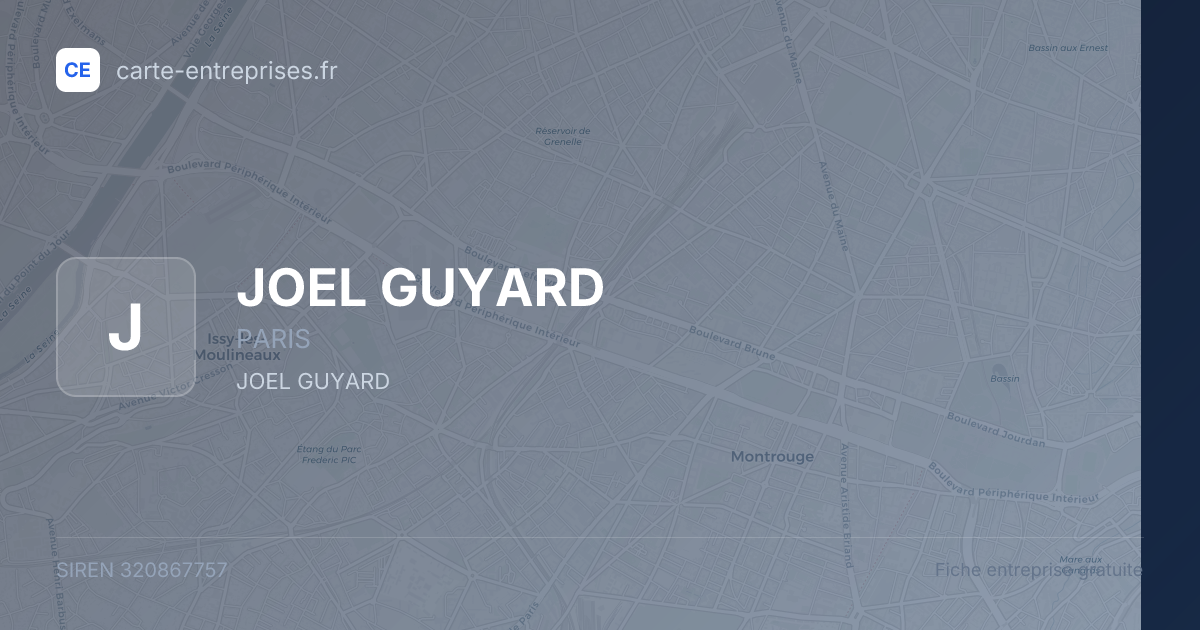 JOEL GUYARD — 320867757 — fiche entreprise