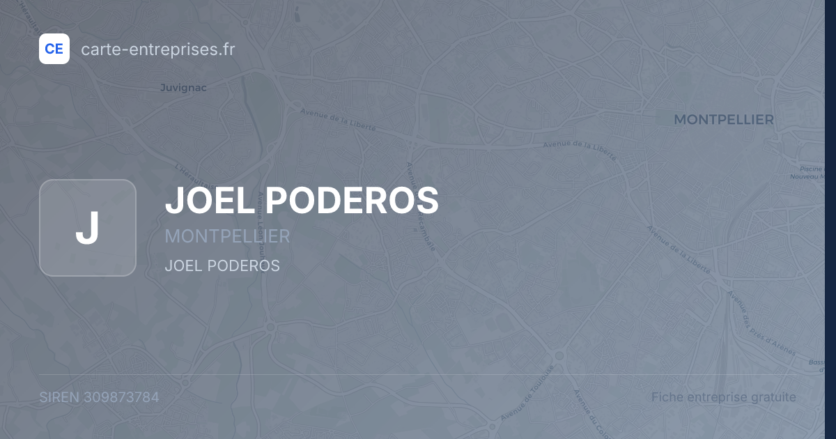 JOEL PODEROS — 309873784 — fiche entreprise