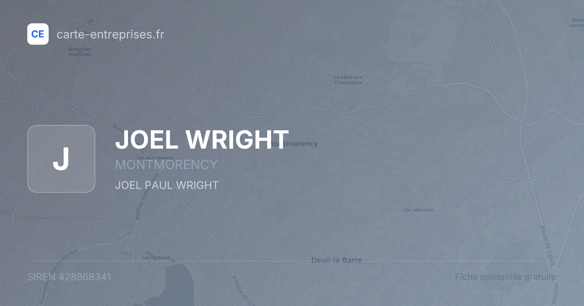 JOEL WRIGHT — 428968341 — fiche entreprise