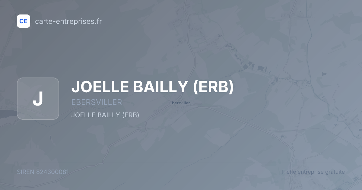 JOELLE BAILLY (ERB) — 824300081 — fiche entreprise