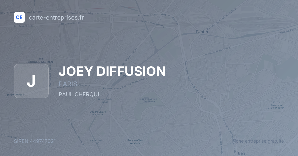 JOEY DIFFUSION — 449747021 — fiche entreprise
