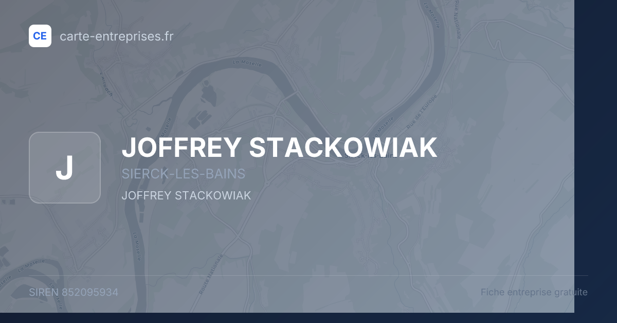JOFFREY STACKOWIAK — 852095934 — fiche entreprise