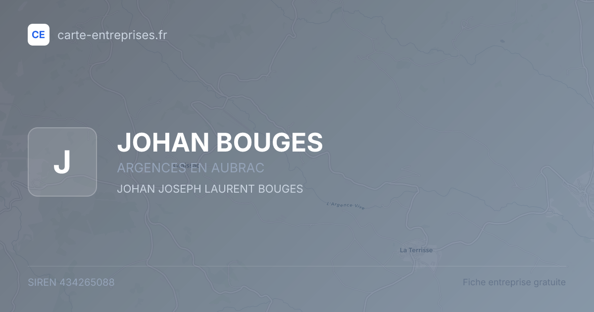 JOHAN BOUGES — 434265088 — fiche entreprise