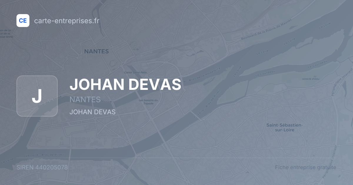 JOHAN DEVAS — 440205078 — fiche entreprise