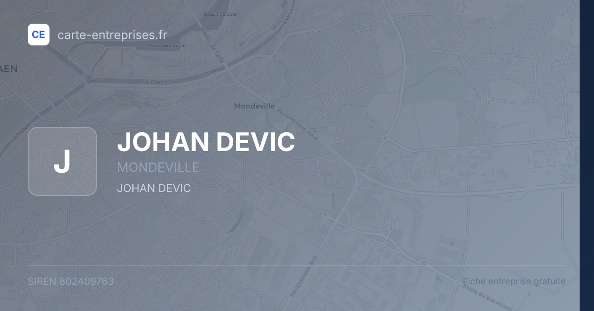 JOHAN DEVIC — 802409763 — fiche entreprise