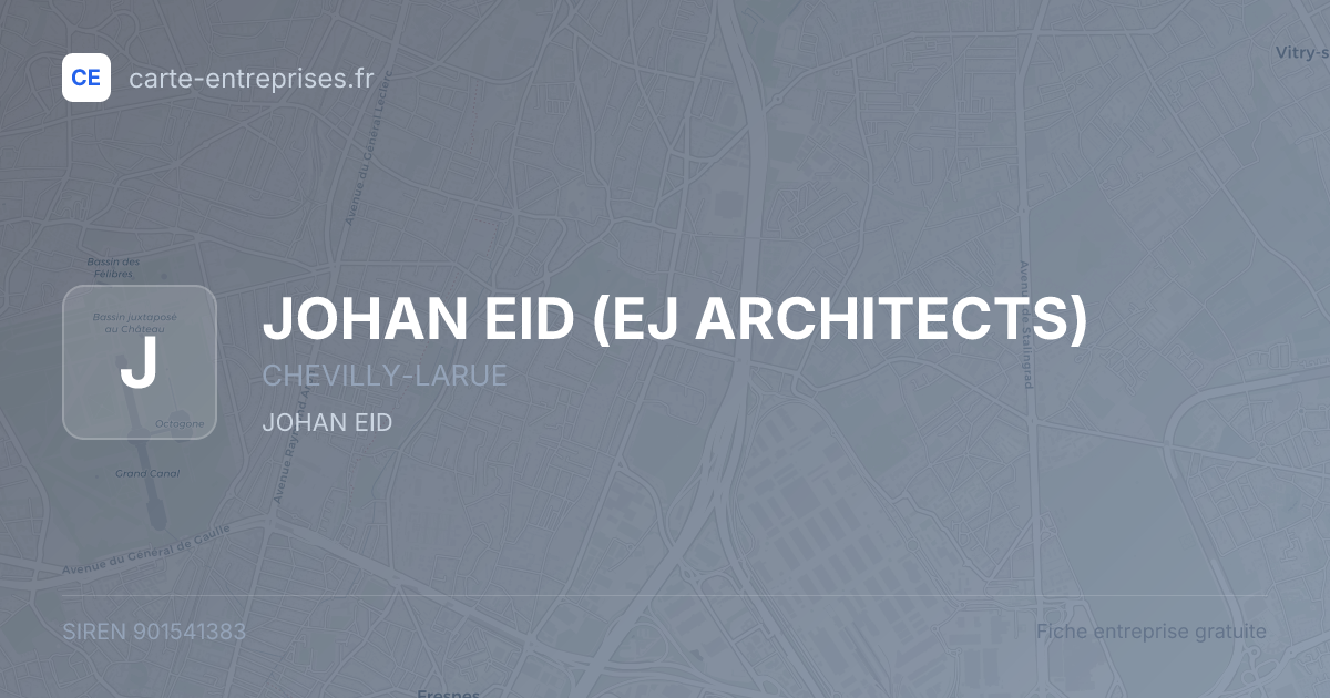 JOHAN EID (EJ ARCHITECTS) — 901541383 — fiche entreprise