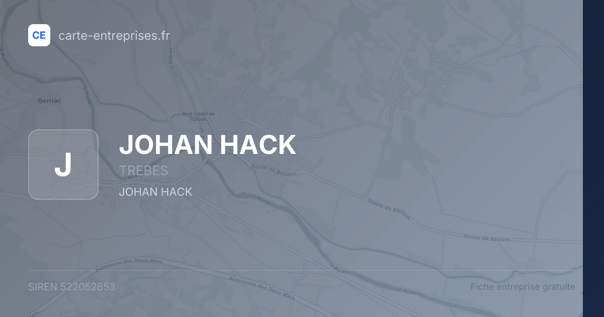 JOHAN HACK — 522052653 — fiche entreprise