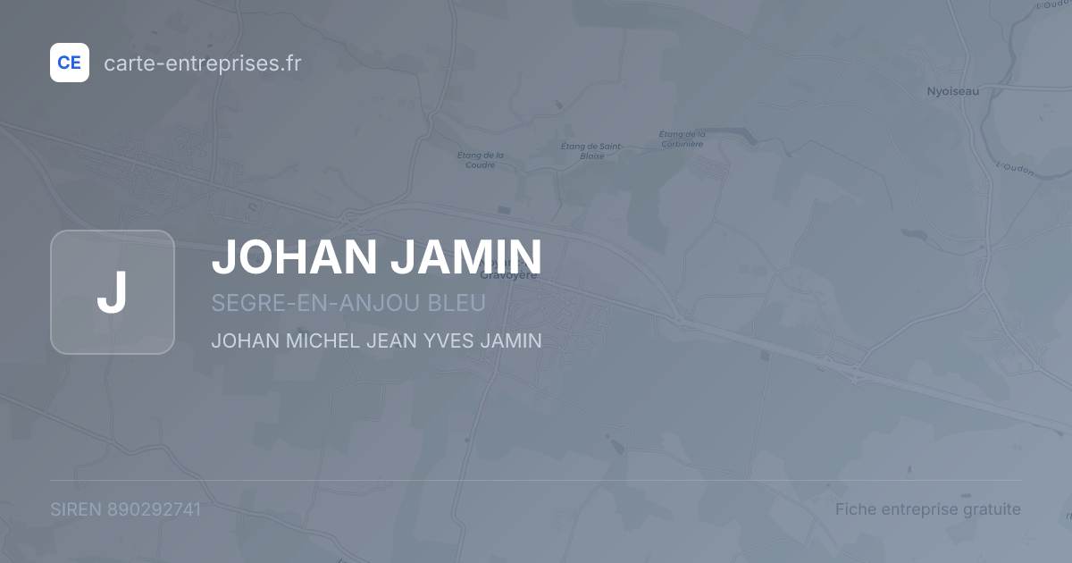 JOHAN JAMIN — 890292741 — fiche entreprise