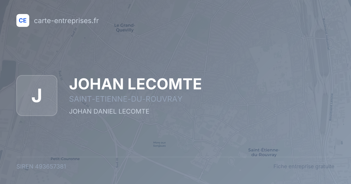 JOHAN LECOMTE — 493657381 — fiche entreprise