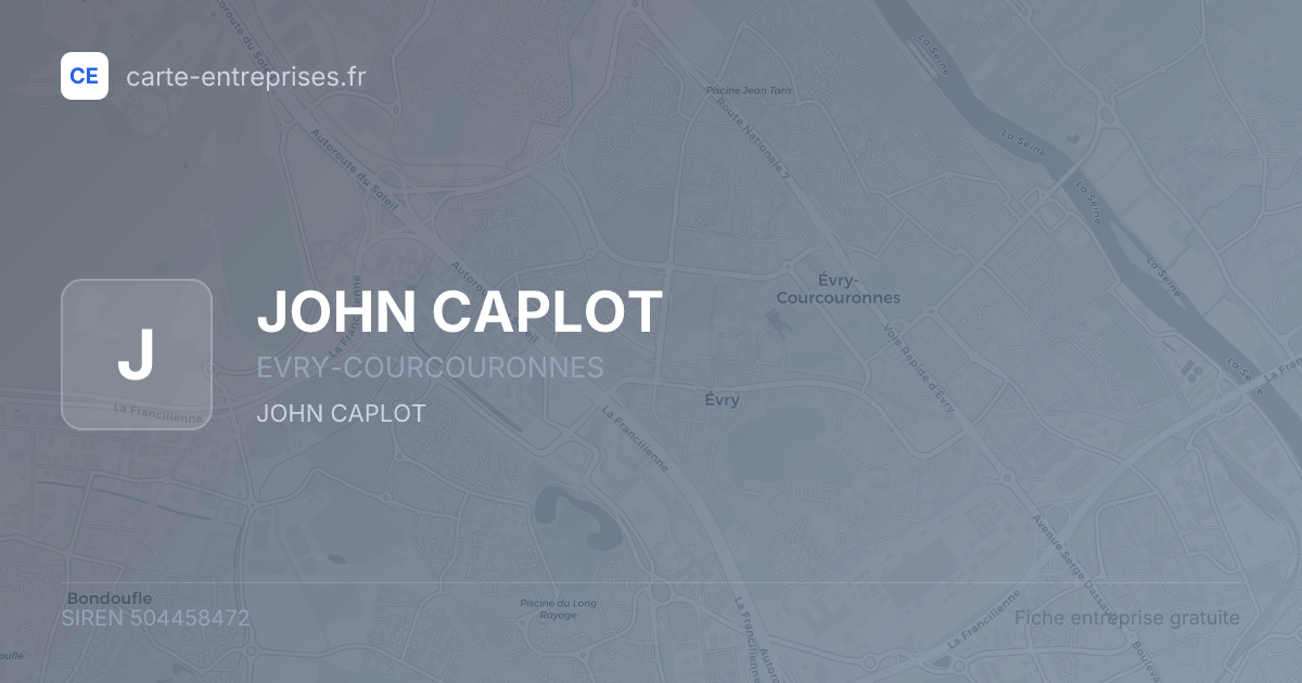 JOHN CAPLOT — 504458472 — fiche entreprise