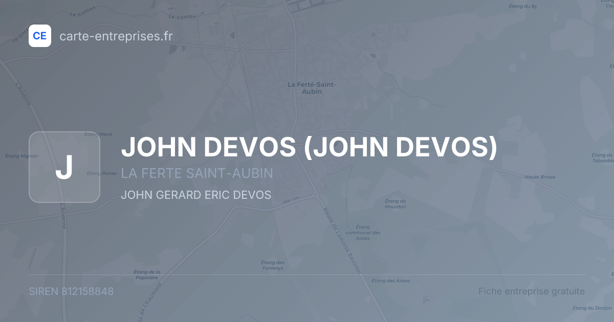 JOHN DEVOS — 812158848 — fiche entreprise