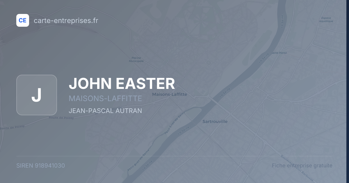 JOHN EASTER — 918941030 — fiche entreprise