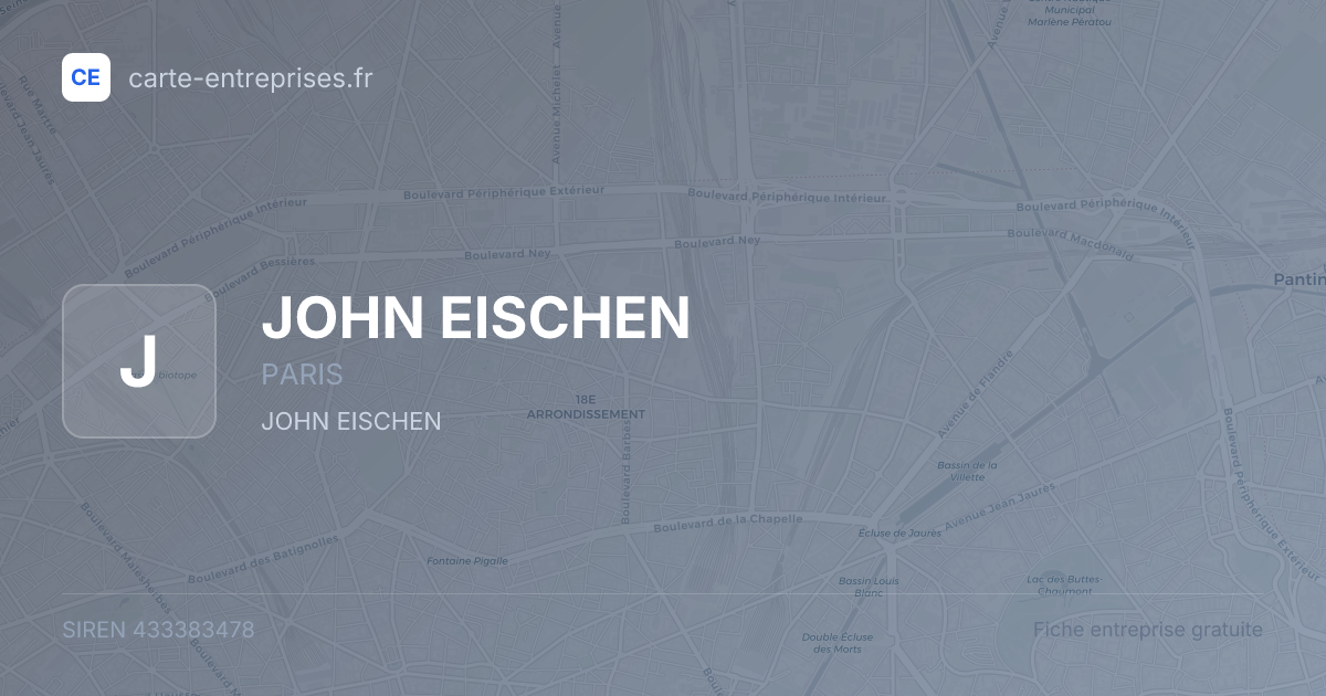 JOHN EISCHEN — 433383478 — fiche entreprise