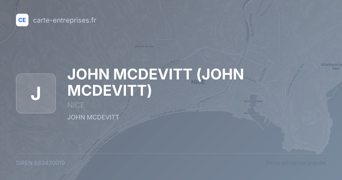 JOHN MCDEVITT — 983420019 — fiche entreprise