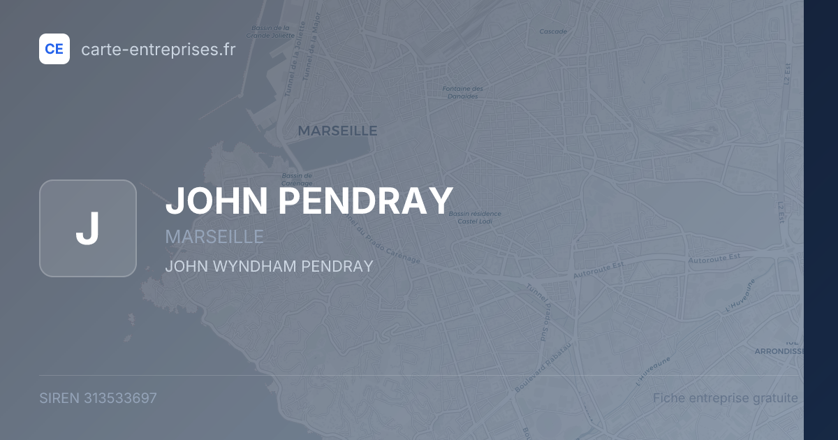 JOHN PENDRAY — 313533697 — fiche entreprise