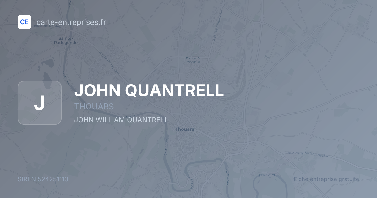 JOHN QUANTRELL — 524251113 — fiche entreprise