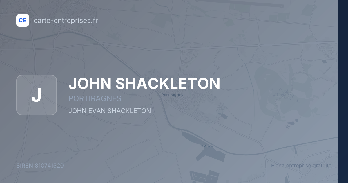 JOHN SHACKLETON — 810741520 — fiche entreprise