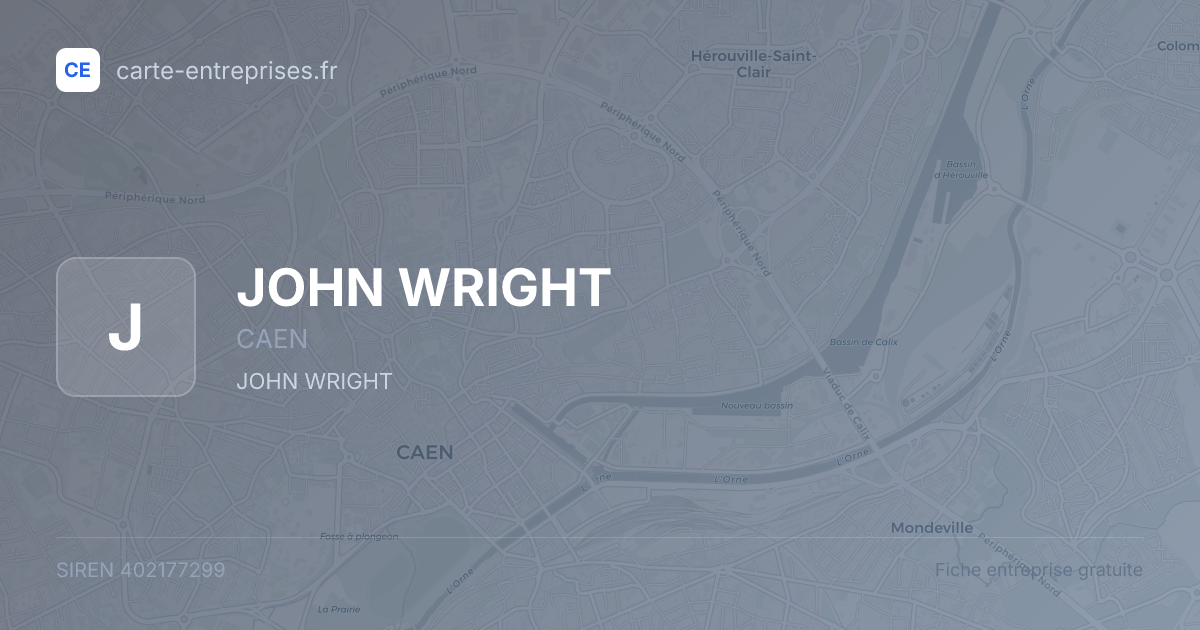 JOHN WRIGHT — 402177299 — fiche entreprise