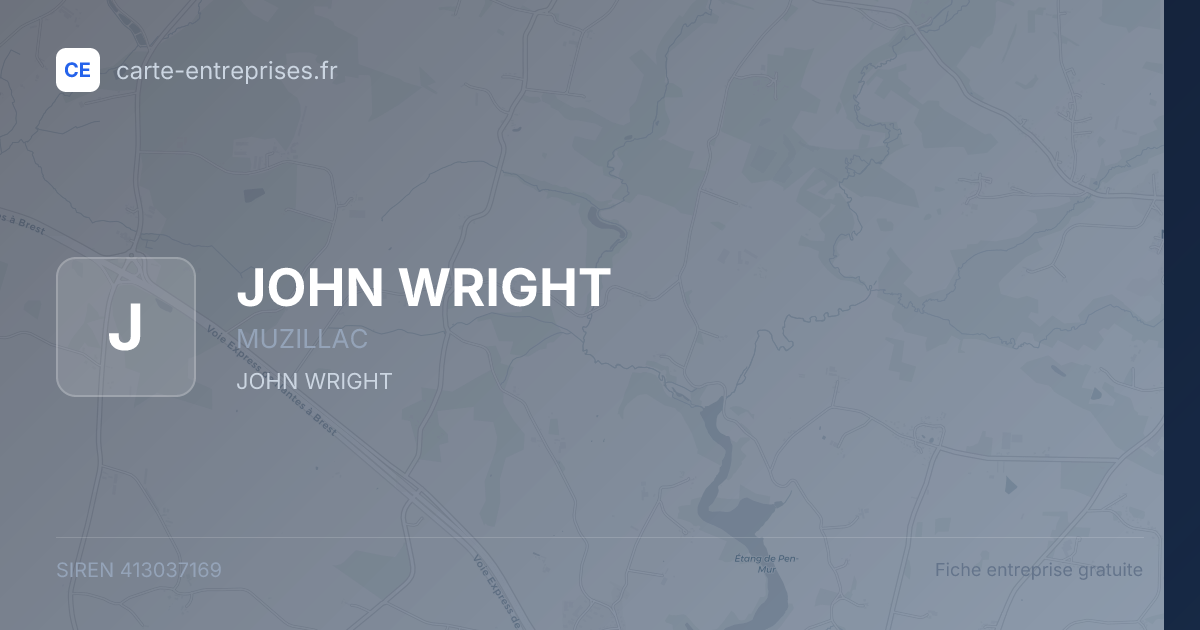 JOHN WRIGHT — 413037169 — fiche entreprise